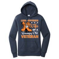 Long-Suffering Wife Of A Grumpy Old Veteran Women's Pullover Hoodie