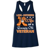 Long-Suffering Wife Of A Grumpy Old Veteran Women's Racerback Tank