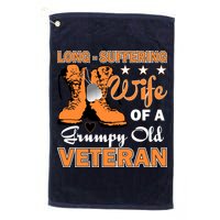 Long-Suffering Wife Of A Grumpy Old Veteran Golf Towel
