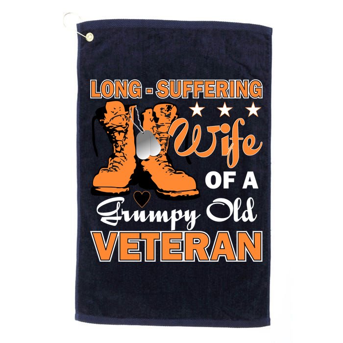 Long-Suffering Wife Of A Grumpy Old Veteran Golf Towel