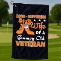 Long-Suffering Wife Of A Grumpy Old Veteran Golf Towel