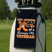 Long-Suffering Wife Of A Grumpy Old Veteran Golf Towel