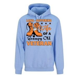 Long-Suffering Wife Of A Grumpy Old Veteran Unisex Surf Hoodie