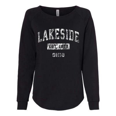 Lakeside Ohio Oh Vintage Established Sports Womens California Wash Sweatshirt