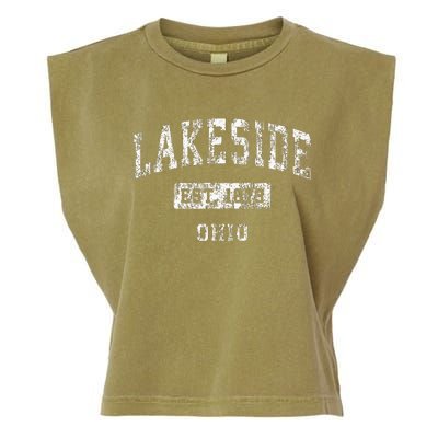 Lakeside Ohio Oh Vintage Established Sports Garment-Dyed Women's Muscle Tee