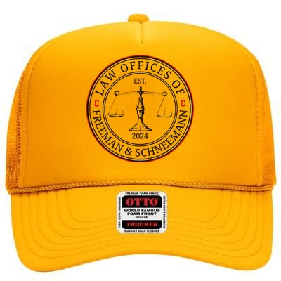 Law Offices Of Freeman & Schneemann High Crown Mesh Back Trucker Hat