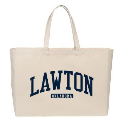 Lawton Oklahoma Ok College U.N.I.V.E.R..S.It.Y Style Cotton Canvas Jumbo Tote