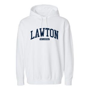 Lawton Oklahoma Ok College U.N.I.V.E.R..S.It.Y Style Garment-Dyed Fleece Hoodie