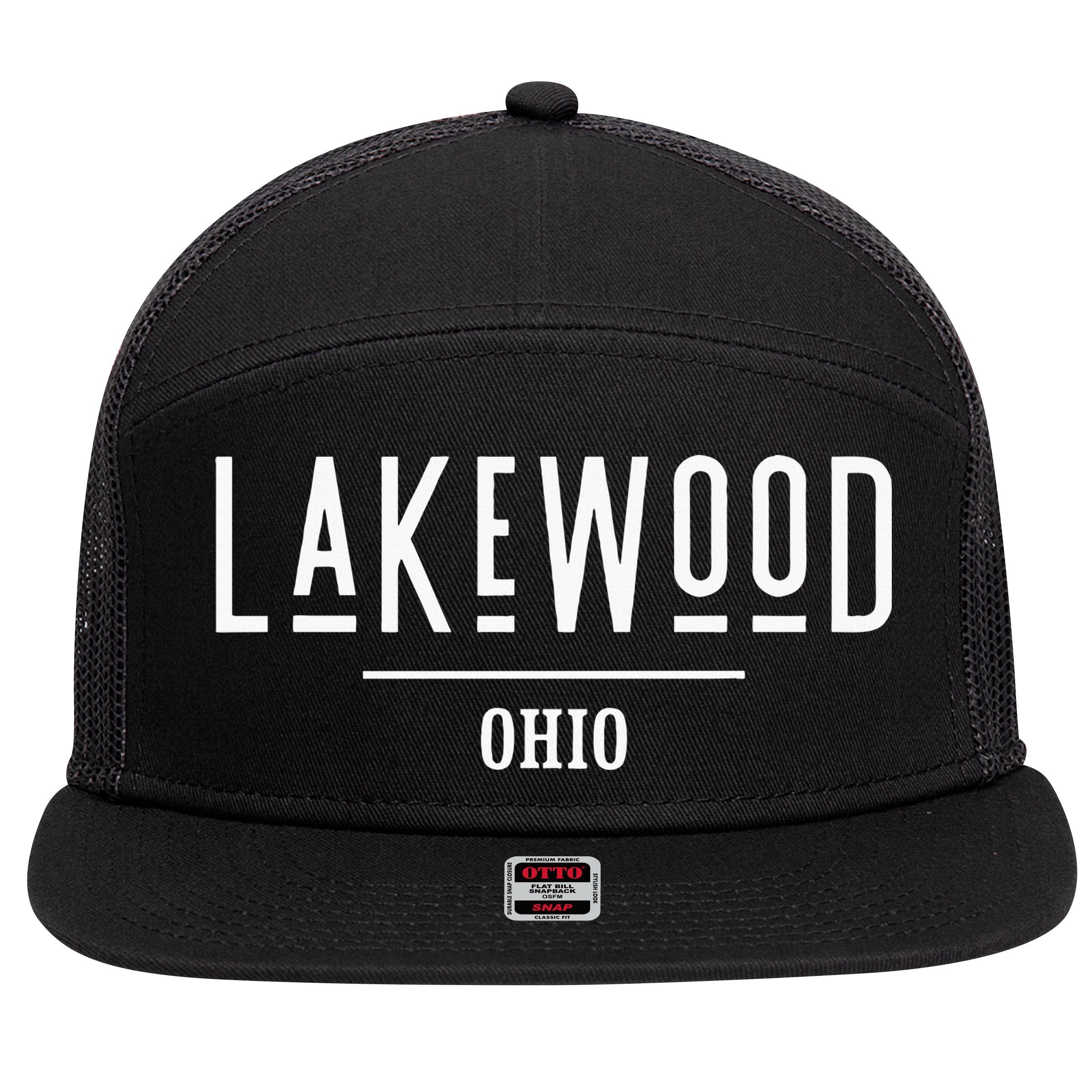 Lakewood Ohio Oh Hometown Souvenir 7 Panel Mesh Trucker Snapback Hat
