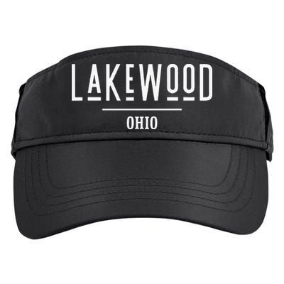 Lakewood Ohio Oh Hometown Souvenir Adult Drive Performance Visor