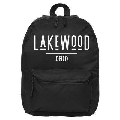 Lakewood Ohio Oh Hometown Souvenir 16 in Basic Backpack