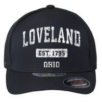 Loveland Ohio Oh Vintage Sports Established Flexfit Unipanel Trucker Cap