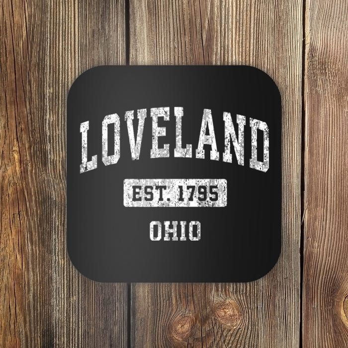 Loveland Ohio Oh Vintage Sports Established Coaster