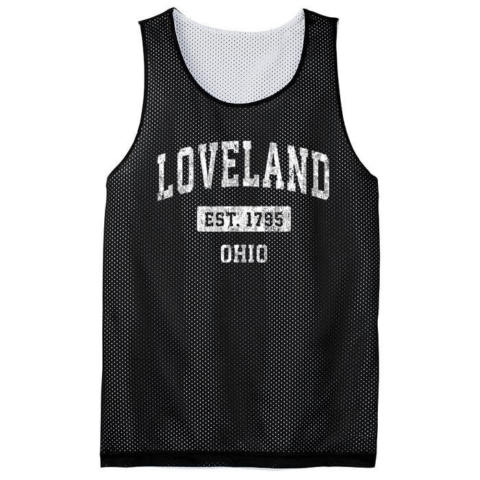 Loveland Ohio Oh Vintage Sports Established Mesh Reversible Basketball Jersey Tank