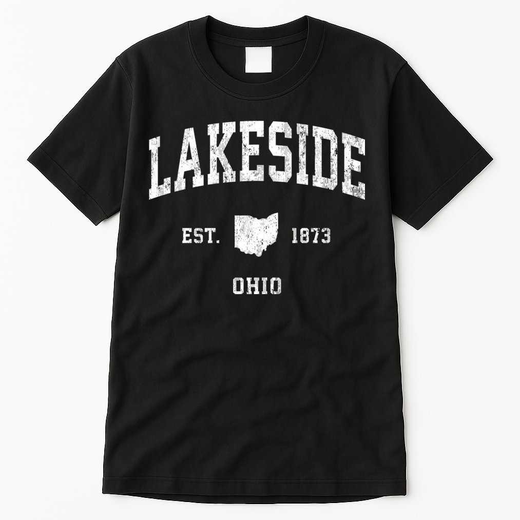 Lakeside Ohio Oh Vintage Athletic Tall T-Shirt