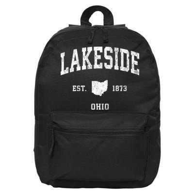 Lakeside Ohio Oh Vintage Athletic 16 in Basic Backpack