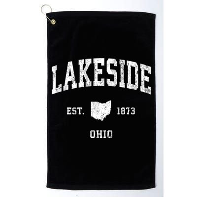 Lakeside Ohio Oh Vintage Athletic Golf Towel