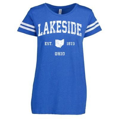 Lakeside Ohio Oh Vintage Athletic Enza Ladies Jersey Football T-Shirt