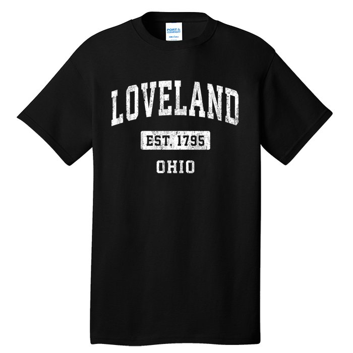 Loveland Ohio Oh Vintage Sports Established Tall T-Shirt