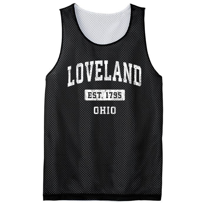 Loveland Ohio Oh Vintage Sports Established Mesh Reversible Basketball Jersey Tank