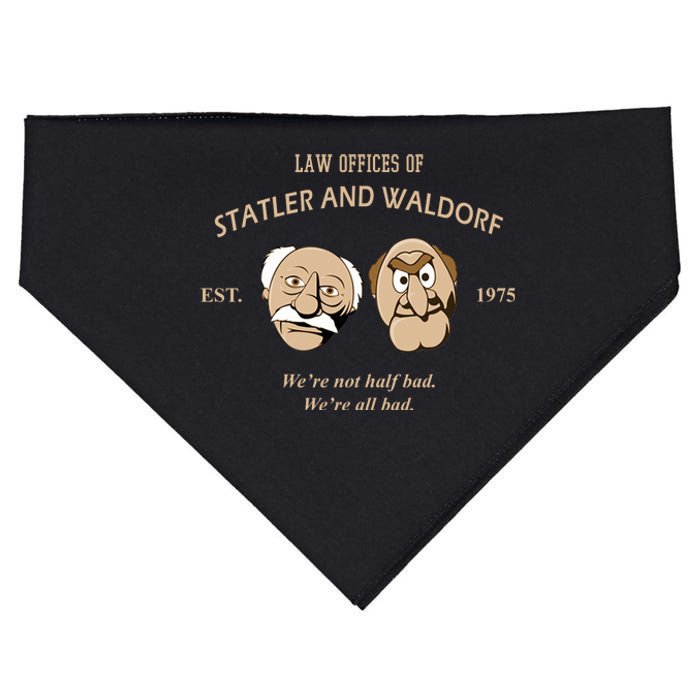 Law Offices Of Statler And Waldorf Est 1975 USA-Made Doggie Bandana