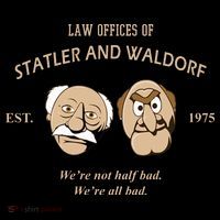 Law Offices Of Statler And Waldorf Est 1975 Button