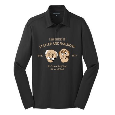 Law Offices Of Statler And Waldorf Est 1975 Silk Touch Performance Long Sleeve Polo