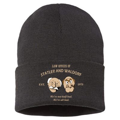 Law Offices Of Statler And Waldorf Est 1975 Sustainable Knit Beanie