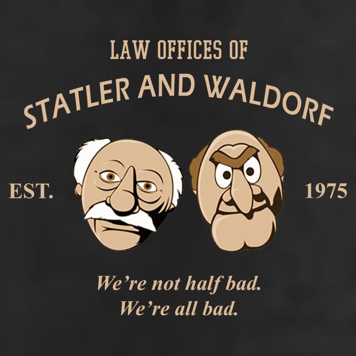 Law Offices Of Statler And Waldorf Est 1975 Golf Towel