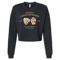 Law Offices Of Statler And Waldorf Est 1975 Cropped Pullover Crew