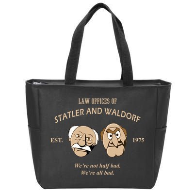 Law Offices Of Statler And Waldorf Est 1975 Zip Tote Bag
