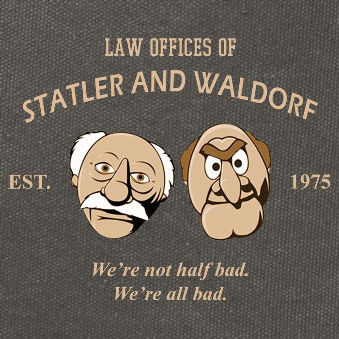 Law Offices Of Statler And Waldorf Est 1975 Cotton Canvas Backpack