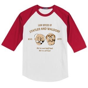 Law Offices Of Statler And Waldorf Est 1975 Kids Colorblock Raglan Jersey