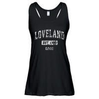 Loveland Ohio Oh Vintage Sports Established Ladies Essential Flowy Tank