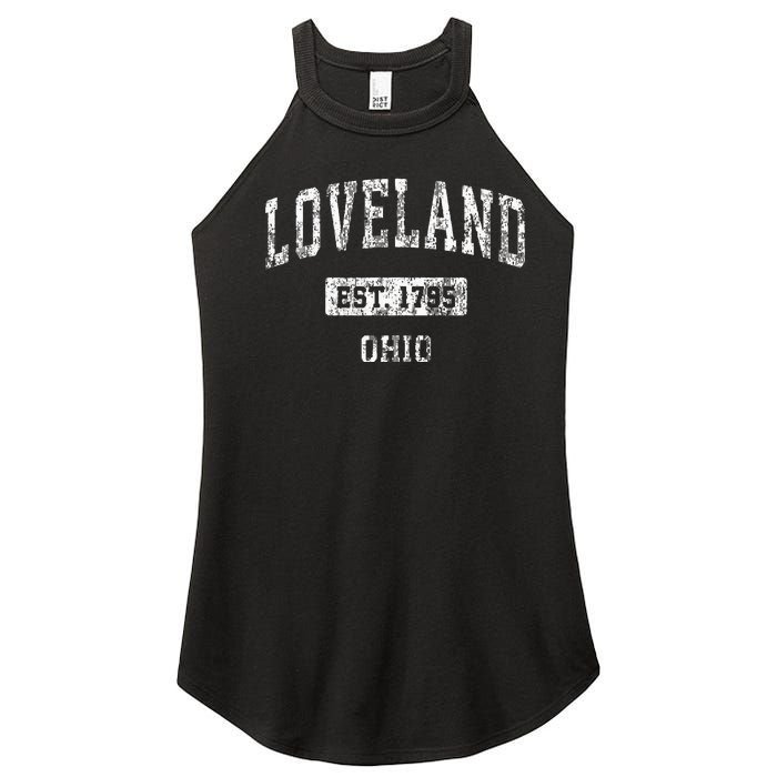 Loveland Ohio Oh Vintage Sports Established Women's Perfect Tri Rocker Tank