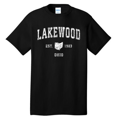 Lakewood Ohio Oh Vintage Athletic Sports Tall T-Shirt