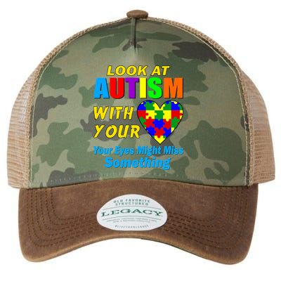 Look At Autism With Your Heart Legacy Tie Dye Trucker Hat