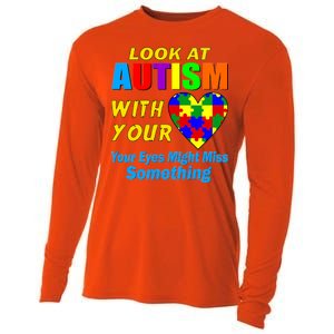 Look At Autism With Your Heart Cooling Performance Long Sleeve Crew