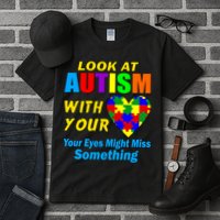 Look At Autism With Your Heart Tall T-Shirt