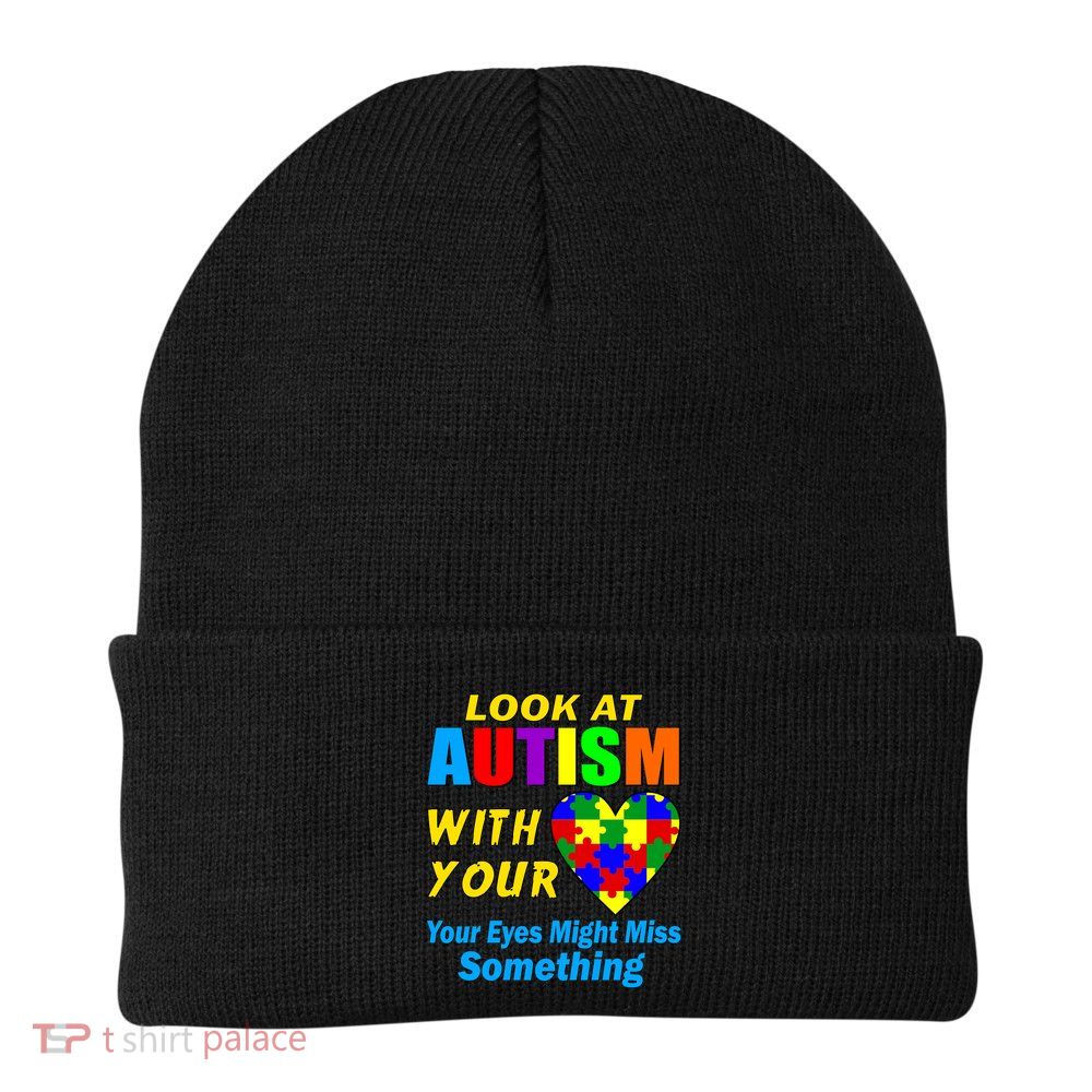 Look At Autism With Your Heart Beanie