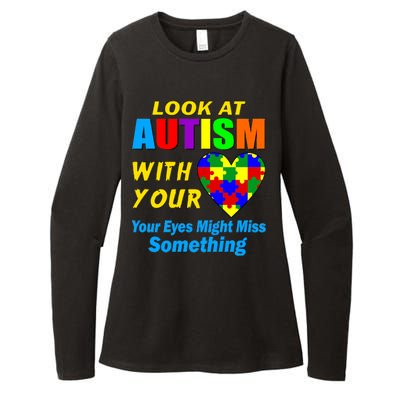 Look At Autism With Your Heart Womens CVC Long Sleeve Shirt