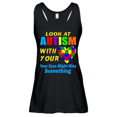 Look At Autism With Your Heart Ladies Essential Flowy Tank