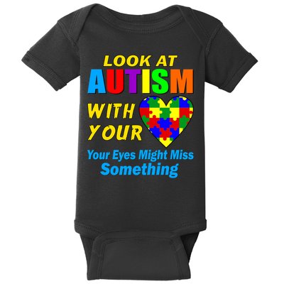 Look At Autism With Your Heart Baby Bodysuit