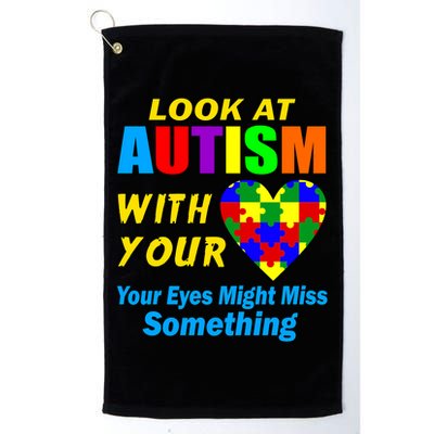 Look At Autism With Your Heart Golf Towel