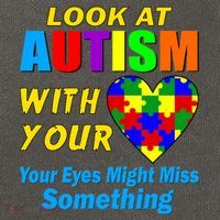 Look At Autism With Your Heart Cotton Canvas Backpack