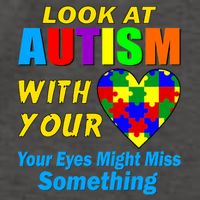 Look At Autism With Your Heart Vector Backpack