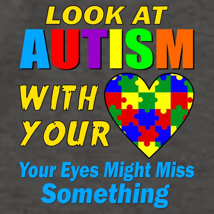 Look At Autism With Your Heart Vector Backpack