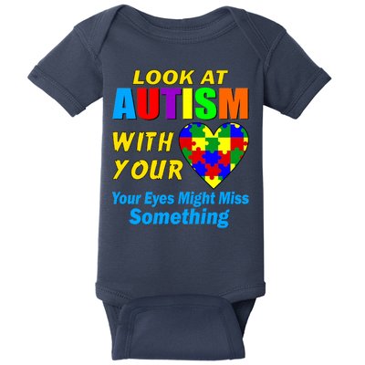 Look At Autism With Your Heart Baby Bodysuit