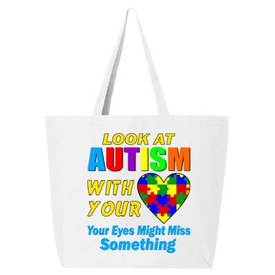 Look At Autism With Your Heart 25L Jumbo Tote