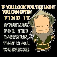 Look For The Light Not Darkness Uncle Iron Quote Drawstring Bag